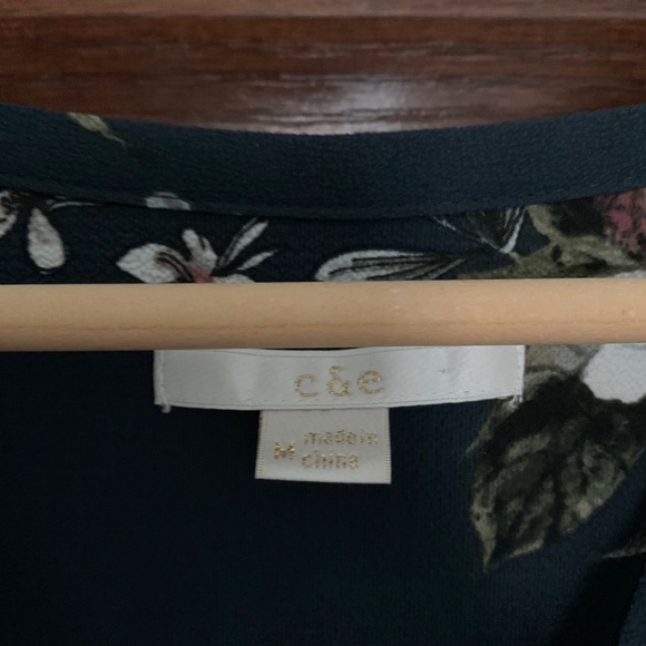 Navy blue floral tunic dress - Picture 5 of 5